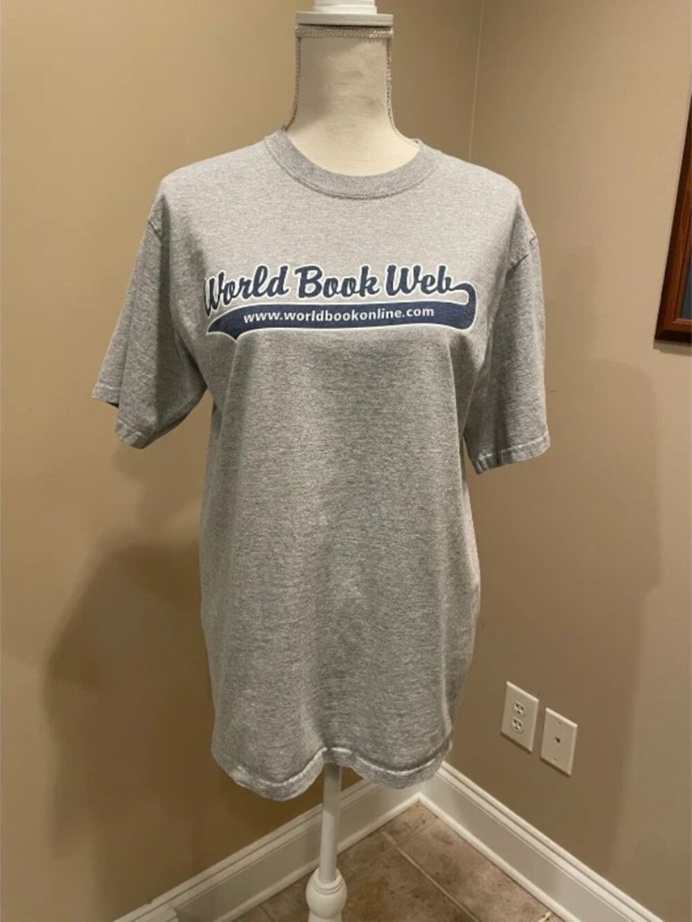 World Book Web Graphic Tee Shirt Lofteez Fruit of the Loom Vintage Style Size M